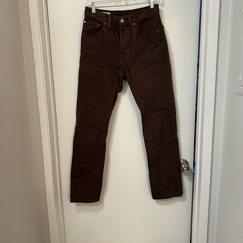 Levi's 501 Brown Denim women Jeans size 26x30